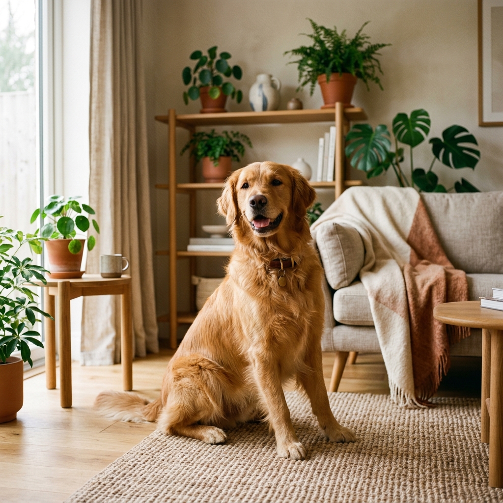 Beautiful dog in a premium lifestyle setting